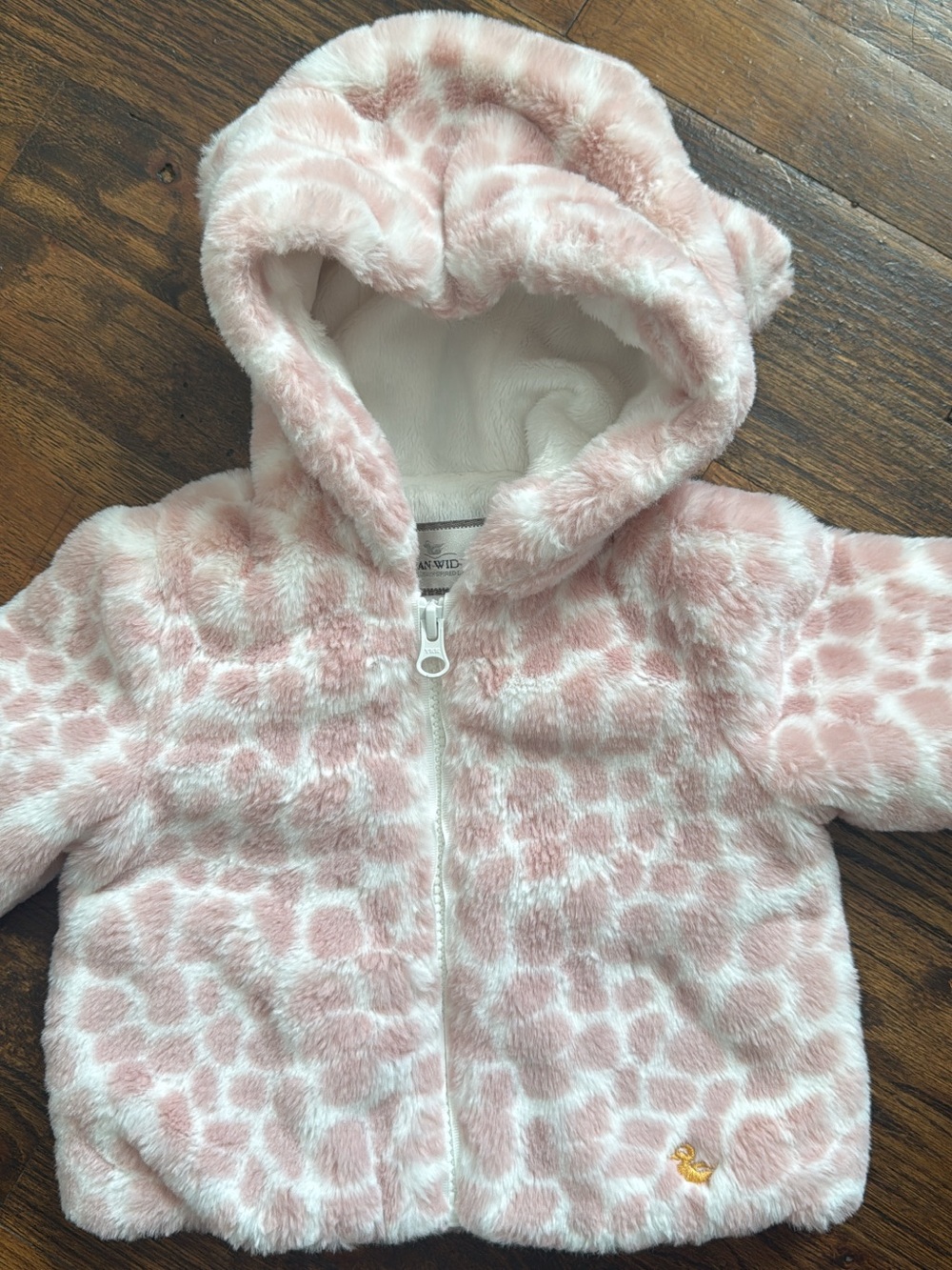 Cozy Pink Faux Fur Hooded Baby Jacket